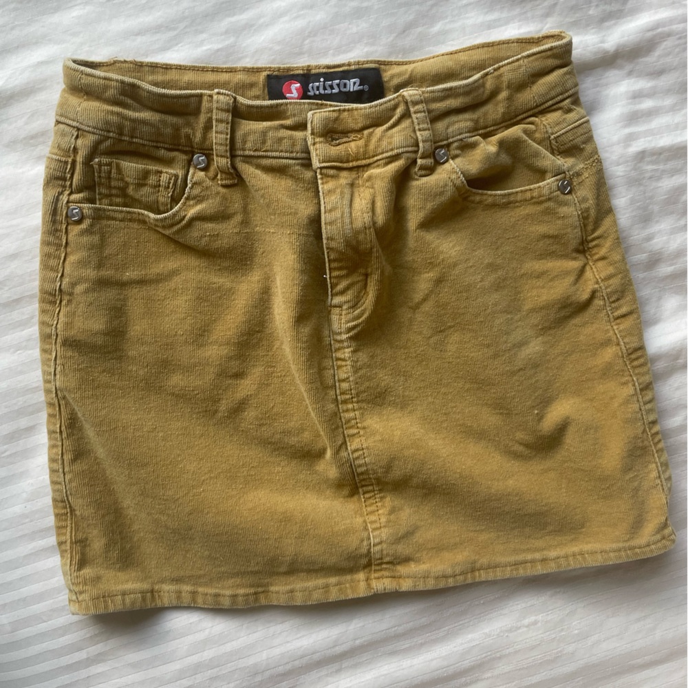 Y2k style corduroy mini micro skirt